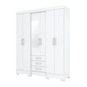 Ver imagem 4 de Guarda Roupa Casal 6 Portas 3 Gavetas Mentor Briz Branco