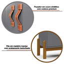 Ver imagem 6 de Buffet Aparador Balcão 3 Portas Sonetto Puxador em Couro para Sala Jantar