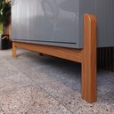 Ver imagem 5 de Buffet Aparador Balcão 3 Portas Sonetto Puxador em Couro para Sala Jantar