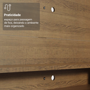 Ver mais imagens de Rack com Painel para TV até 60 Polegadas 180 cm com Pés Rustic/Preto/Rustic Reims Madesa