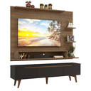 Ver imagem 3 de Rack com Painel para TV até 60 Polegadas 180 cm com Pés Rustic/Preto/Rustic Reims Madesa