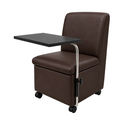 Ver imagem 5 de Ciranda Cadeira para Manicure com Mesa Regulável, Gaveta e Rodízios - Marrom