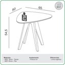 Ver imagem 5 de Mesa Lateral para Sala de Estar Orgânica Selly D03 Off White Freijó - Lyam Decor