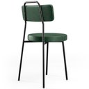 Ver mais imagens de Kit 04 Cadeiras Decorativas Para Sala De Jantar Barcelona F01 Couríssimo Verde Musgo - Lyam Decor