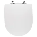 Ver imagem 4 de Assento Sanitário Poliéster Antibacteriano Carrara Branco para vaso Deca