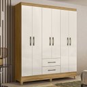 Ver imagem 2 de Guarda Roupa Casal 153cm 6 Portas Astra Freijó/off Z17 - Mpozenato