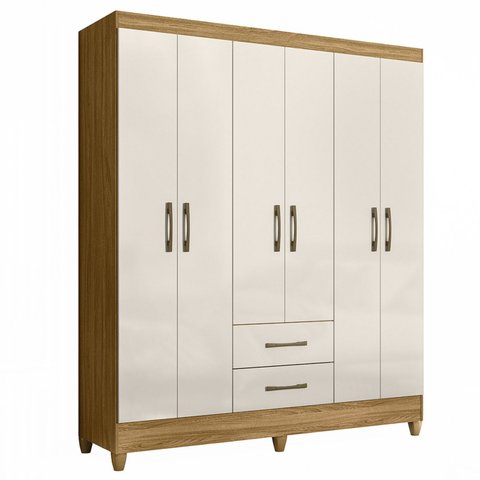 Guarda Roupa Casal 153cm 6 Portas Astra Freijó/off Z17 - Mpozenato
