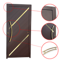 Ver imagem 3 de Porta Lambril Duna c/Puxador e. Super Marrom Corten Dourado 100 Brimak