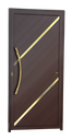 Ver imagem 1 de Porta Lambril Duna c/Puxador e. Super Marrom Corten Dourado 100 Brimak