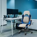 Ver imagem 2 de Cadeira YAMASORO Gamer e home office com ajuste de lombar, confortável e durável, braços rebatíveis