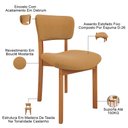 Ver imagem 5 de Kit 04 Cadeiras para Sala de Jantar Cozinha Living Estofada Dara L02 Bouclê Mostarda - Lyam Decor