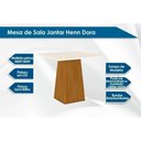 Ver imagem 2 de Sala de Jantar Completa Dora Tampo Madeirado 90x90cm e 4 Cadeiras Anne Nature-courano-linho - Henn