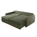 Ver imagem 6 de Sofá Cama 2 Lugares Retrátil Reclinável 210cm Linho com Molas Ensacadas Apolo Yescasa Verde