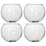 Kit 4 Vasos Vidro Redondo Tipo Aquário 1,5 Litros Decoração e Terrários - Mistral  - 1