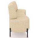 Ver imagem 7 de Sofá Chaise 2 Lugares Sala Living 135cm Pés Industrial Cayman K01 Linho Bege - Lyam Decor