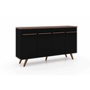 Ver imagem 3 de Aparador Sala RT3133 c/4 Portas 160cm Preto Movelbento