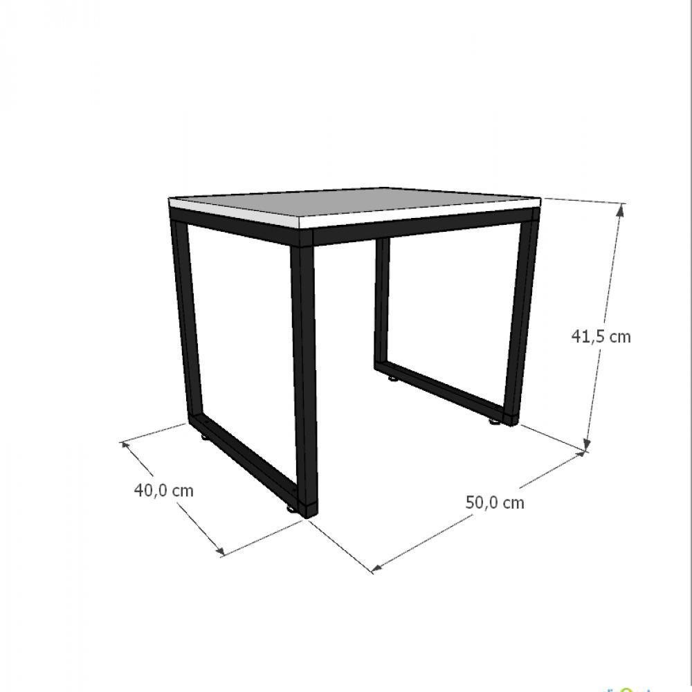 Mesa Lateral Preta Aparador de Sofa Sala Mesa Lateral Cama - 2