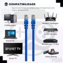 Ver imagem 4 de Cabo Patch Cord CAT5 e Azul 1,0MT - Kit 5 Pçs