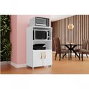 Ver imagem 3 de Balcão Cozinha para Forno Elétrico Microondas Multiuso com 2 Portas e 4 Pés Helena 65x120cm