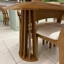 Ver mais imagens de Mesa de Jantar 4 Lugares MDF Off White com Freijó e Bege Rústico Dalla Costa Móveis
