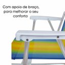 Ver imagem 6 de Cadeira de Praia Alta Alumínio Resistente 110 kg Amarelo