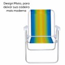 Ver imagem 4 de Cadeira de Praia Alta Alumínio Resistente 110 kg Amarelo