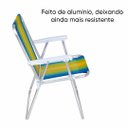 Ver imagem 2 de Cadeira de Praia Alta Alumínio Resistente 110 kg Amarelo