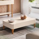 Ver imagem 1 de Mesa de Centro para Sala Orgânica Pés Madeira Maciça Ceci B01 Off White - Lyam Decor