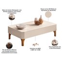 Ver imagem 2 de Mesa de Centro para Sala Orgânica Pés Madeira Maciça Ceci B01 Off White - Lyam Decor
