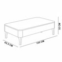 Ver imagem 3 de Mesa de Centro para Sala Orgânica Pés Madeira Maciça Ceci B01 Off White - Lyam Decor