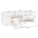 Ver imagem 3 de Cama Solteiro Mdf Bp com Escadinha/escorrega 03 Grades e Cabeceira Megamobilia