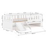 Cama Solteiro Mdf Bp com Escadinha/escorrega 03 Grades e Cabeceira Megamobilia - 3