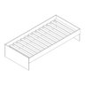 Cama Solteiro Mdf Bp com Escadinha/escorrega 03 Grades e Cabeceira Megamobilia - 6
