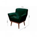 Ver imagem 2 de Cadeira Poltrona Yasmin Veludo Decorativa Império Estofados Verde