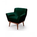 Ver imagem 1 de Cadeira Poltrona Yasmin Veludo Decorativa Império Estofados Verde