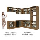 Ver imagem 5 de Cozinha Completa de Canto Madesa Agata 459001 com Armário e Balcão (Sem Tampo e Pia) Rustic/Preto Co