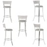 Banqueta Bistro para Bar, Cozinha, Balcão em Alumínio e Fibra Tc Zanutto 5 Unidades Marmore - 5