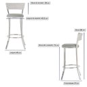 Ver imagem 2 de Banqueta Bistro para Bar, Cozinha, Balcão em Alumínio e Fibra Tc Zanutto 5 Unidades Marmore