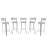 Banqueta Bistro para Bar, Cozinha, Balcão em Alumínio e Fibra Tc Zanutto 5 Unidades Marmore - 1