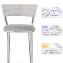 Ver imagem 3 de Banqueta Bistro para Bar, Cozinha, Balcão em Alumínio e Fibra Tc Zanutto 5 Unidades Marmore