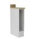 Ver imagem 1 de Balcão Nicho 20cm Branco em MDF com Porta Toalha, Tampo e Rodapé - Tecnomobili