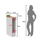 Ver imagem 3 de Balcão Nicho 20cm Branco em MDF com Porta Toalha, Tampo e Rodapé - Tecnomobili
