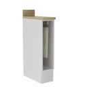 Ver imagem 4 de Balcão Nicho 20cm Branco em MDF com Porta Toalha, Tampo e Rodapé - Tecnomobili