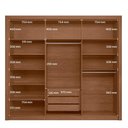 Ver imagem 6 de Guarda Roupa Casal Miletto 6 Portas 3 Gavetas Jatobá/Areia com Espelho - Santos Andirá