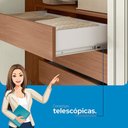 Ver imagem 3 de Guarda Roupa Casal Miletto 6 Portas 3 Gavetas Jatobá/Areia com Espelho - Santos Andirá
