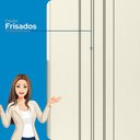 Ver imagem 4 de Guarda Roupa Casal Miletto 6 Portas 3 Gavetas Jatobá/Areia com Espelho - Santos Andirá
