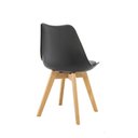 Ver imagem 3 de Kit 4 Cadeiras Polipropileno Sala de Jantar Saarinen Wood Estofada