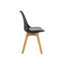 Ver imagem 4 de Kit 4 Cadeiras Polipropileno Sala de Jantar Saarinen Wood Estofada