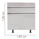 Ver imagem 3 de Cabeceira Estofada Cama Box Casal 140cm Argentina Suede Cinza Claro- Mabe Magazine
