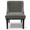 Ver imagem 4 de Kit 2 Cadeiras Decorativas Sala de Jantar Base Fixa de Madeira Firenze Suede Grafite/preto G19 -